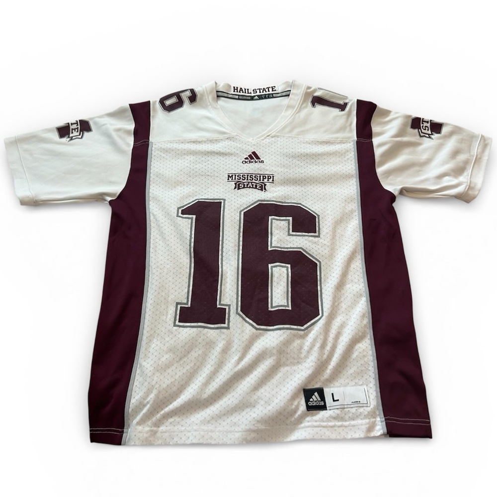 Adidas Mississippi State Bulldogs Football Jersey #16 Men’s Large NCAA College